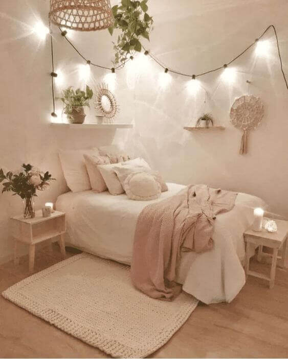 Dekor kamar tidur sederhana pink