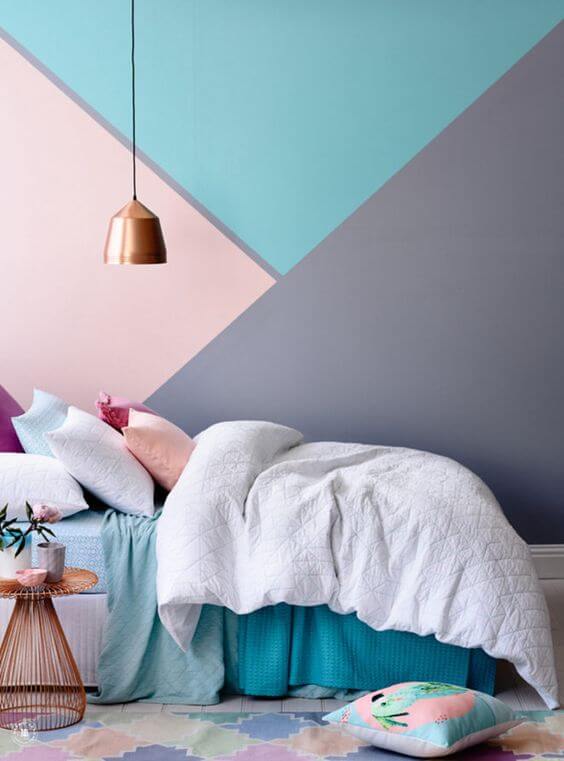 Warna Kamar Tidur Yang Menenangkan unik geometri