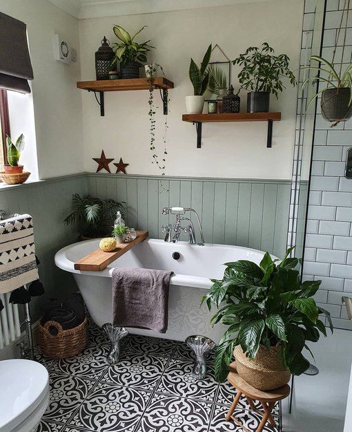 Kamar mandi dengan konsep tumbuhan
