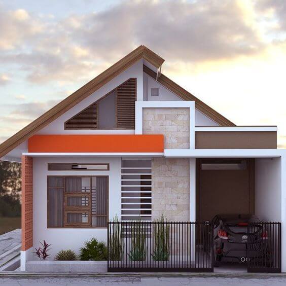 Desain Warna Cat Rumah Minimalis Modern Kekinian bagian Luar