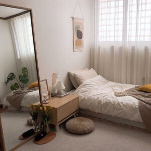 Dekor kamar tidur sederhana hitam korean