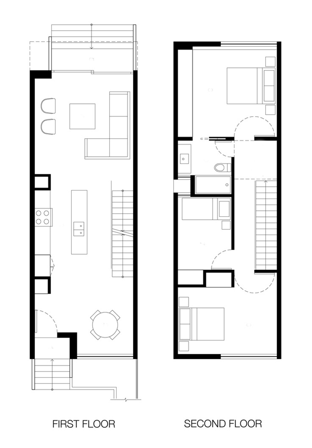 Desain Rumah Type 45 dengan 2 Lantai