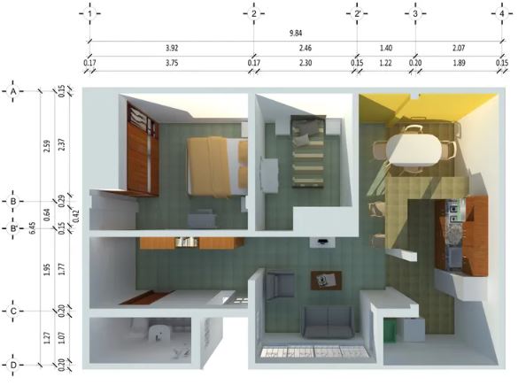 Desain Rumah untuk Hunian Diaman dengan Compact Layout