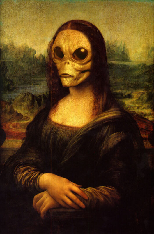 Lukisan Alien Monalisa