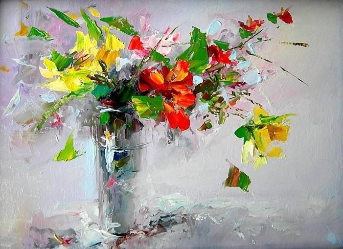 Lukisan Bunga Abstrak by Evgeny Loskutov