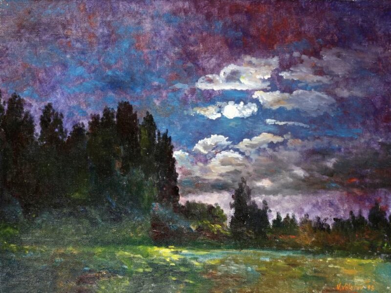 Lukisan Impresionisme Malam Terang Bulan