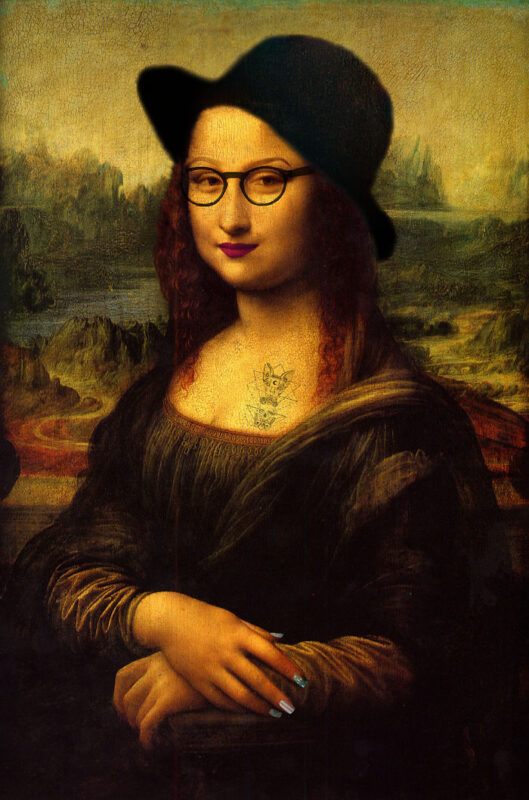 Lukisan Monalisa Versi Kacamata dan Kuku Palsu