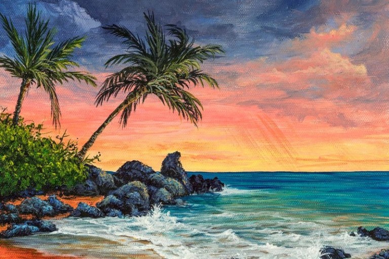 Lukisan Pemandangan Alam Pantai