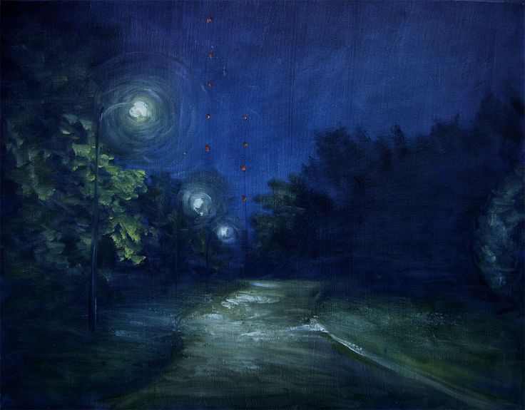 Lukisan Pemandangan Malam Dreamiy Art