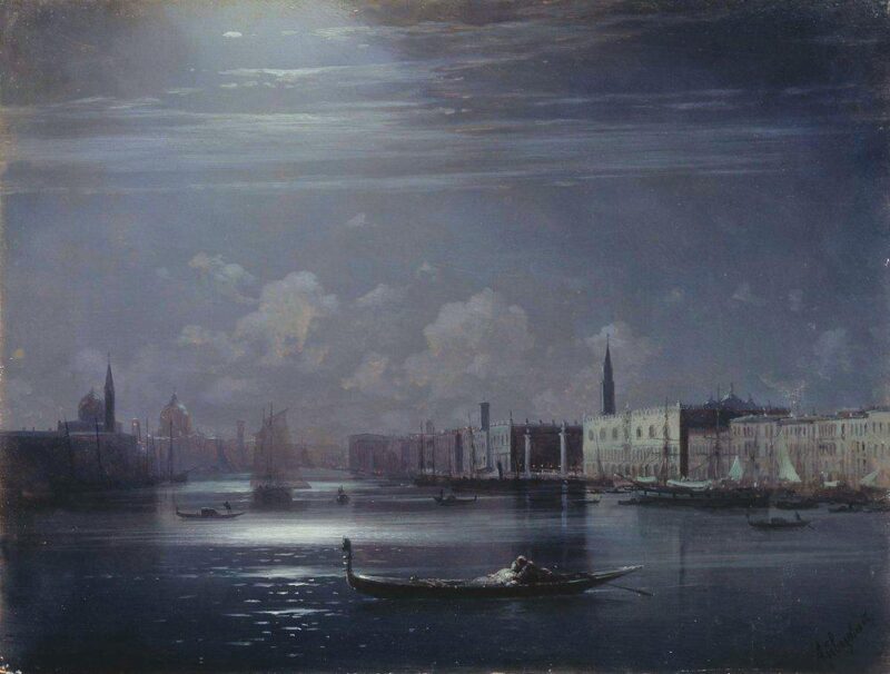 Lukisan Pemandangan Malam Venice Karya Ivan Aivazovsky 